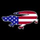 Shore Redneck U.S. Flag Alligator Decal