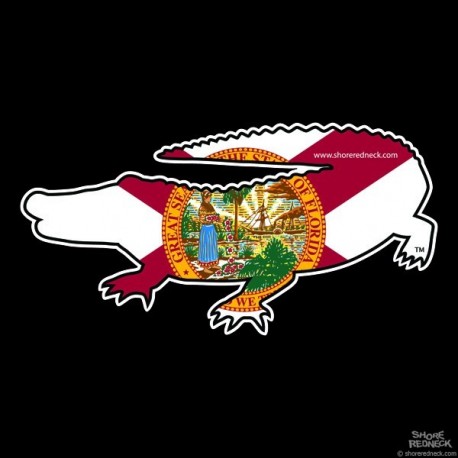 Shore Redneck Florida Alligator Decal