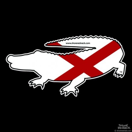 Shore Redneck Alabama Alligator Decal