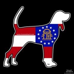 Shore Redneck Georgia Coonhound Decal