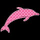 Shore Redneck Coral Quatrafoil Dolphin Decal