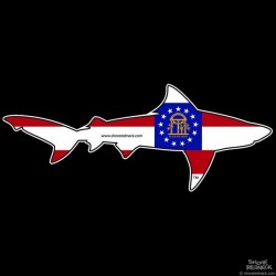 Shore Redneck Georgia Bull Shark Decal