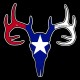 Shore Redneck Texas Buck Skull Decal