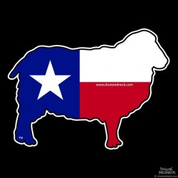 Shore Redneck Texas Sheep Decal
