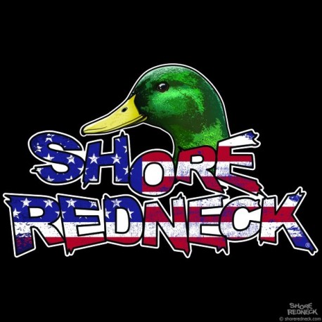 Shore Redneck Mallard on Top Worn USA Decal
