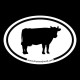 Shore Redneck Simple Cow Oval Decal