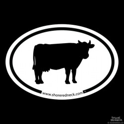 Shore Redneck Simple Cow Oval Decal