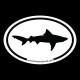 Shore Redneck Simple Shark Oval Decal