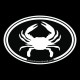 Shore Redneck Simple Crab Black Oval Decal