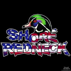Shore Redneck Wood Duck on Top USA Worn Decal