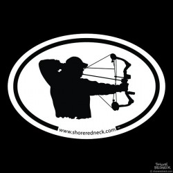 Shore Redneck Bowhunter Oval Decal