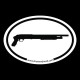 Shore Redneck Pistol Grip Shotgun Oval Decal