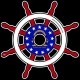 Shore Redneck Georgia Ships Wheel Decal