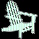 Shore Redneck Seer Sucker Mint A Chair Decal
