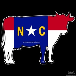 Shore Redneck NC Cow Decal