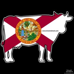 Shore Redneck Florida Cow Decal
