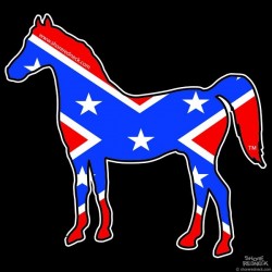 Shore Redneck Dixie Flag Horse Decal