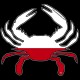 Shore Redneck Poland Flag Crab Decal