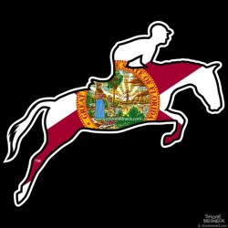Shore Redneck Florida Jumping  Horse Decal