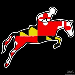 Shore Redneck MD Jumping Horse Decal