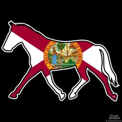 Shore Redneck Florida Trotting Horse Decal