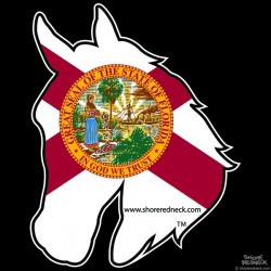 Shore Redneck Florida Horse Head Decal