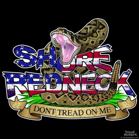 Shore Redneck Don't Tread on Me Worn USA Decal