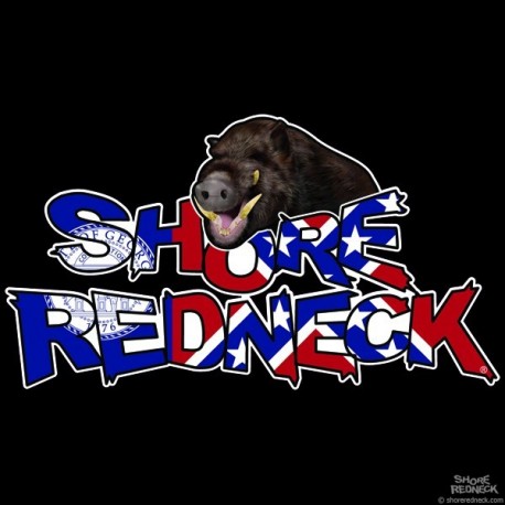 Shore Redneck Boar Hog on Top Old Georgia Decal