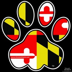 Shore Redneck MD Cat Paw Decal