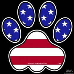 Shore Redneck USA Cat Paw Decal