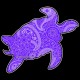 Shore Redneck Purple Paisley Turtle Decal