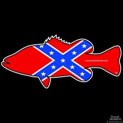 Shore Redneck Dixie Bass Decal