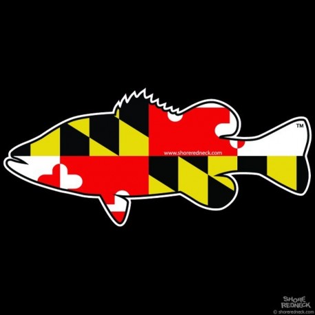 Shore Redneck Maryland Bass Decal