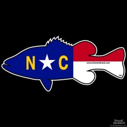 Shore Redneck North Carolina Bass Decal