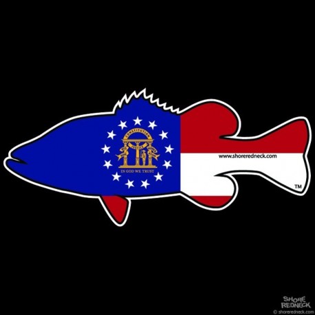 Shore Redneck Georgia Bass Decal