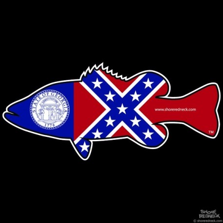 Shore Redneck Old Georgia Bass Decal
