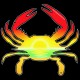 Shore Redneck Shore Sunset Crab Decal