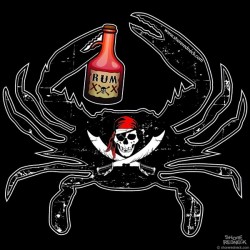 Shore Redneck Pirates Rum Crab Decal