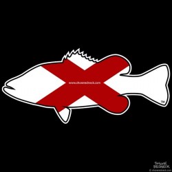 Shore Redneck Alabama Bass Decal