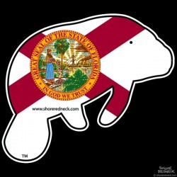Shore Redneck Florida Manatee Decal