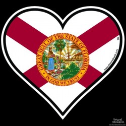 Shore Redneck Florida Heart Decal