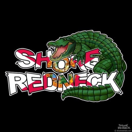 Shore Redneck Florida Flag  Alligator Decal