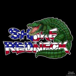 Shore Redneck USA Flag  Alligator Decal