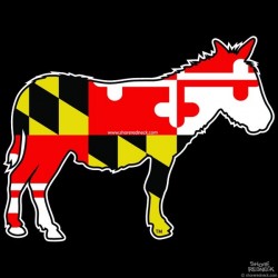 Shore Redneck Maryland Flag Donkey Decal
