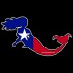 Shore Redneck Texas Mermaid 2 Decal