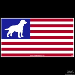 Shore Redneck USA Flag Lab Decal