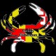Shore Redneck MD Themed Crabby Fisherman Decal