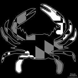 Shore Redneck MD Blackout Crab Decal
