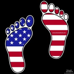 Shore Redneck USA Footprints Decal