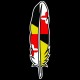 Shore Redneck Maryland Feather Decal